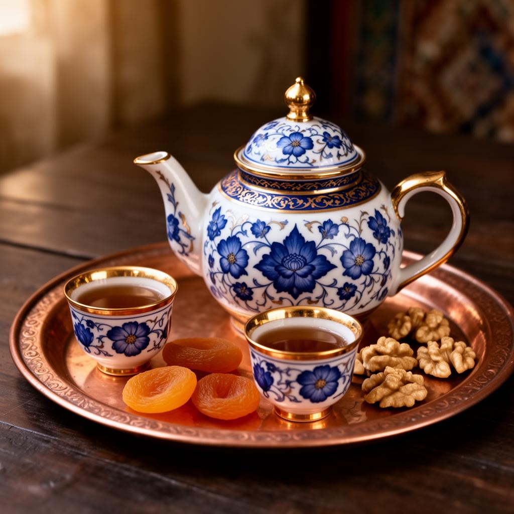 Tea ceremony at Samarkand Terrace